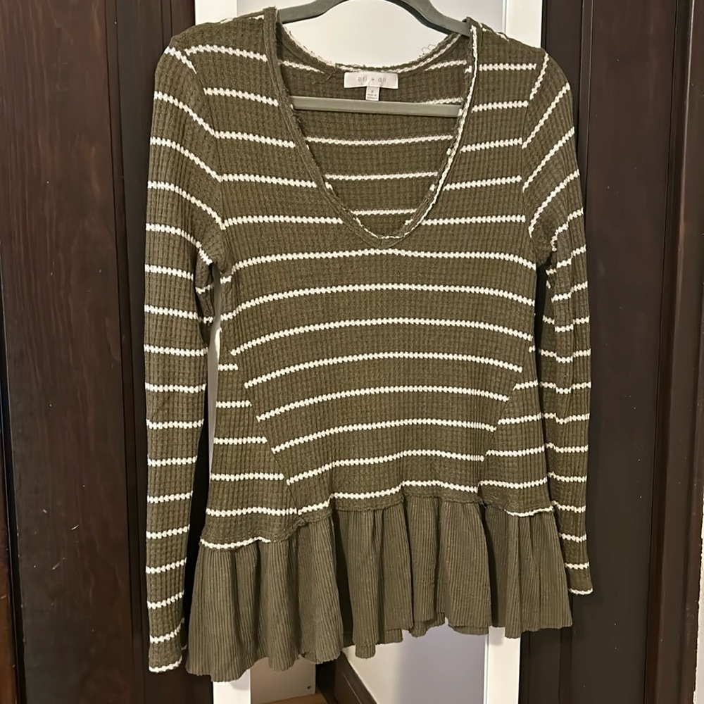 Anthropologie Striped Long Sleeve Shirt